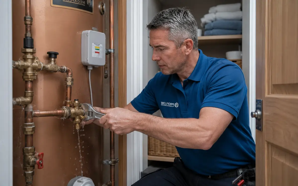 Leaking hot-water cylinder