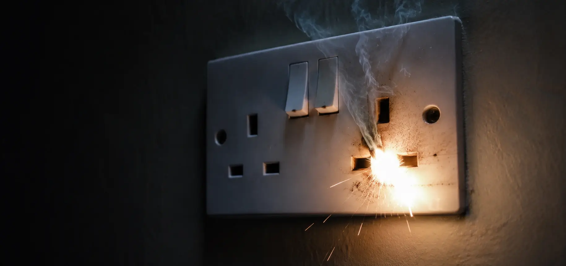 Power cut or sparking